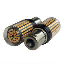T5563 Авто лампа ОРАНЖЕВЫЙ 1156 Р21W 12-24V 3600LM 2шт