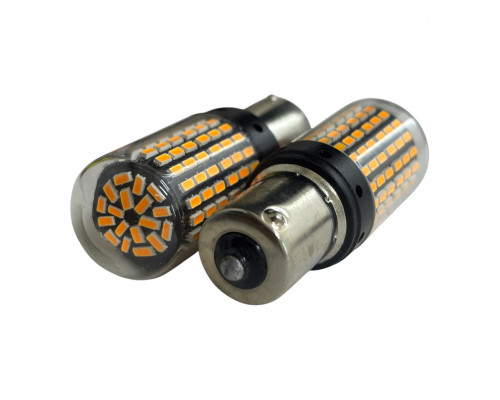 T5563 Авто лампа ОРАНЖЕВЫЙ 1156 Р21W 12-24V 3600LM 2шт