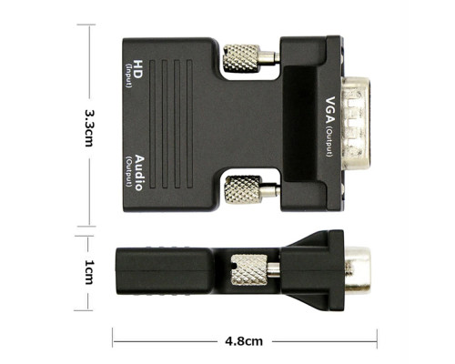 T5039  Адаптер Hdmi конвертер в VGA с аудио кабелем