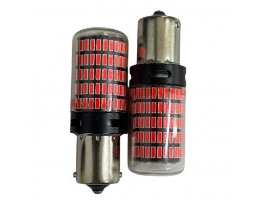 T5568 Авто лампа КРАСНЫЙ 1156 Р21W 12-24V 150SMD 2шт