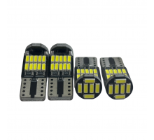 T5565 Авто лампа (4 ШТ) LED БЕЛЫЙ 6000K T10 w5w 26SMD 4шт