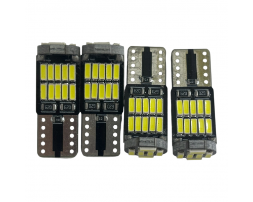 T5565 Авто лампа (4 ШТ) LED БЕЛЫЙ 6000K T10 w5w 26SMD 4шт
