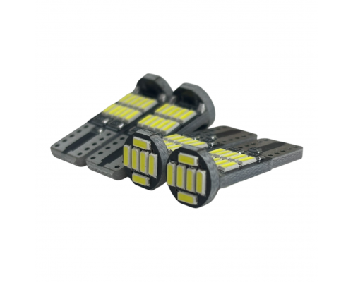 T5565 Авто лампа (4 ШТ) LED БЕЛЫЙ 6000K T10 w5w 26SMD 4шт