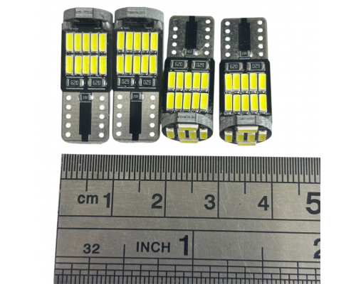 T5565 Авто лампа (4 ШТ) LED БЕЛЫЙ 6000K T10 w5w 26SMD 4шт
