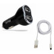T3219 Зарядное устройство в прикуриватель на 2 гнезда USB + кабель MUJU MJ-C10