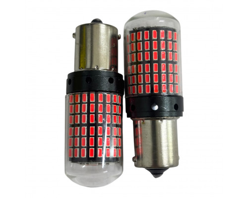 T5564 Авто лампа КРАСНЫЙ 1156 Р21W 12-24V 1000LM 2шт