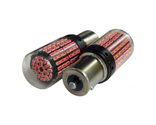 T5564 Авто лампа КРАСНЫЙ 1156 Р21W 12-24V 1000LM 2шт