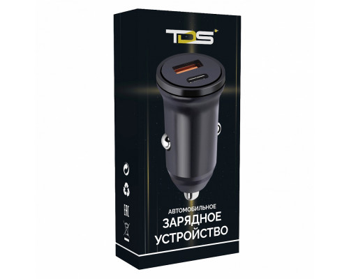 T5010 TDS TS-CAU39 ЗУ авто USB (PD20W+QC3.0, 3000mA)