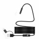 T4886 Эндоскоп 3 в 1(Type-c, Micro, USB) 8мм 2м OT-SME14 AN102op гибкий кабель