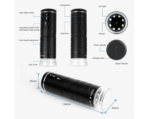 T4886 Эндоскоп 3 в 1(Type-c, Micro, USB) 8мм 2м OT-SME14 AN102op гибкий кабель