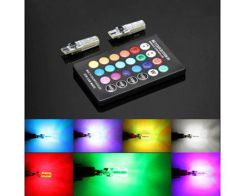 T4483 Лампа T10 RGB с пультом управления AV002