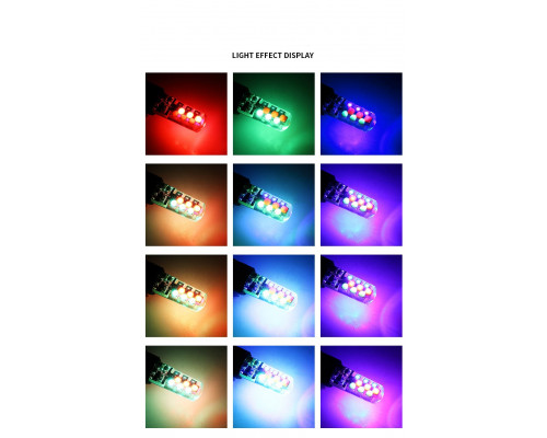 T4483 Лампа T10 RGB с пультом управления AV002
