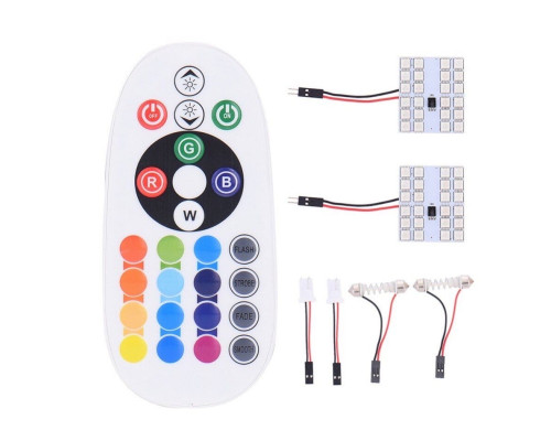 T4510 Авто лампы RGB 5050 24SMD с дистанционным управлением